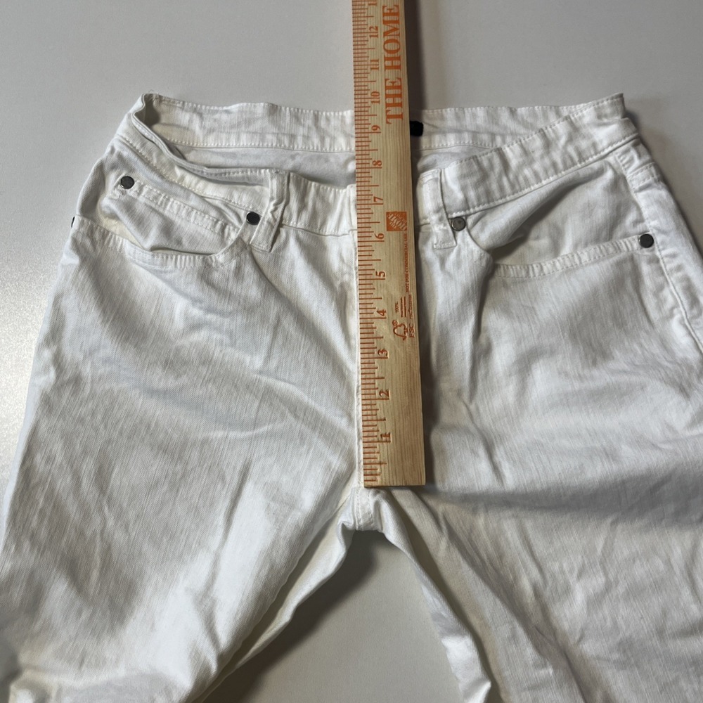 Eileen Fisher Straight Leg Stretch Jeans Size 2 White Coastal Minimalism Denim - Picture 6 of 9